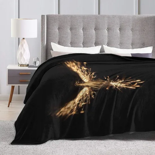 Miniatura 4 de Burning Phoenix - Manta de franela súper suave, cómoda y acogedora, manta ligera para sala de estar y dormitorio, 50 x 40 pulgadas