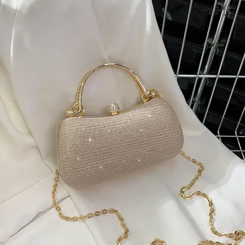 Miniatura 4 de Bolso de mano de noche para mujer, bolsos formales brillantes de noche, bolso de mano para boda, cóctel, graduación, fiesta, bolsa de noche