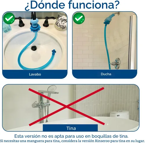 Miniatura 9 de Rinseroo: "Cosa de Limpieza para Ducha" – Accesorio de Manguera de Mano Deslizante para Enjuague de Pared de Ducha Rápido y Sin Desorden – Manguera