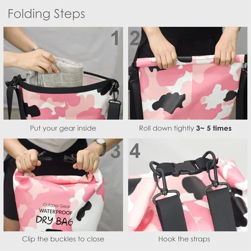 Miniatura 4 de YUMQUA Bolsas secas impermeables 5L/10L/20L/30L/40L para mujeres y hombres, bolsa seca flotante enrollable bolsa de almacenamiento impermeable