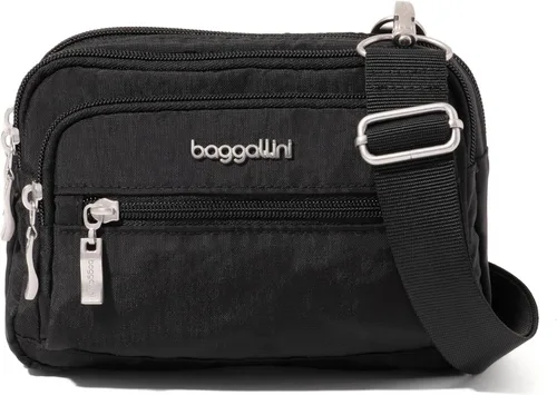 Miniatura 18 de Baggallini Bolsa cruzada pequeña con triple cremallera para mujer, 8 x 6 pulgadas, ligera, convertible
