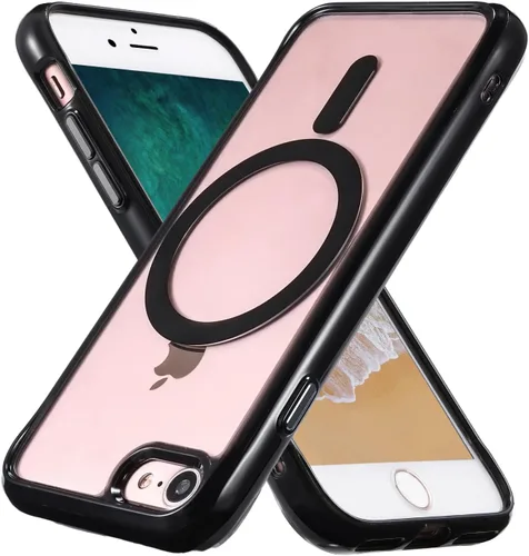 Miniatura 5 de Yriklso Funda magnética para iPhone SE 2022/iPhone SE 2020/iPhone 8 (4.7 pulgadas), imanes integrados compatibles con MagSafe, transparente