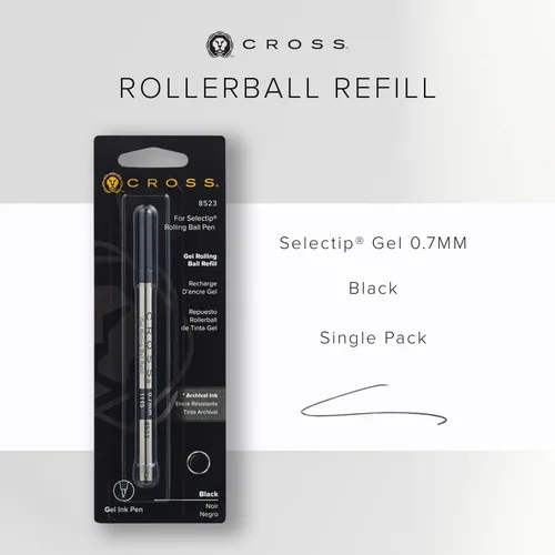 Miniatura 2 de A.T. Cross-Recambios para bolígrafo de gel Selectip de tinta mediana, Negro