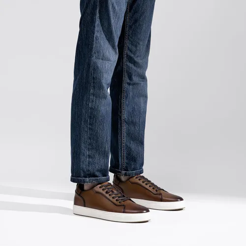 Miniatura 6 de Jousen Zapatos deportivos de moda para hombre, de cuero pulido, zapatos casuales de negocios con estilo retro para hombre