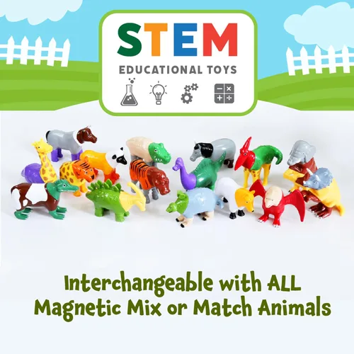 Miniatura 7 de POPULAR PLAYTHINGS Animales magnéticos para niños pequeños de 1 a 3 años, mezcla o combina juguetes de animales, juego de 4 regalos para niños