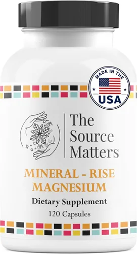 Mineral - Aumento de magnesio de alta biodisponibilidad de magnesio para apoyo cardiovascular, energía, relajación muscular y alivio del estrés (120