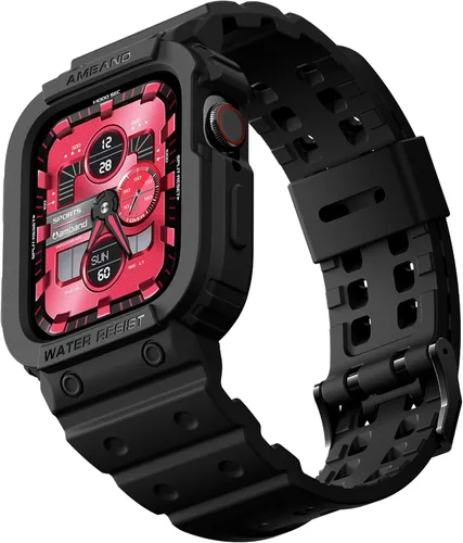 Miniatura 38 de amBand E1 Sport Case Band for Apple Watch Ultra 3/2/1 & SE 3/2/1 & Series 11 10 9 8 7 6 5 4 3 49mm 46mm 45mm 44mm 42mm 41mm 40mm 38mm, Shockproof &
