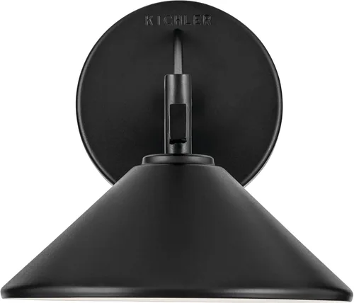 Miniatura 2 de Kichler Ripley 49059BKT - Lámpara de pared para exteriores de 8 pulgadas, color negro, para puertas exteriores, garaje, porche y paredes de patio