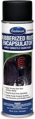 Eastwood Encapsulador de óxido negro cauchutado 15 oz en aerosol Previene el óxido y la corrosión Fórmula con epoxi BAJO en COV