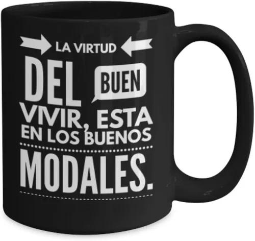 Miniatura 2 de La virtud del buen vivir AFIRMACIONES Taza cafe, tazas para café divertidas, tazas de café personalizadas, taza de café inspiradoras, taza grande