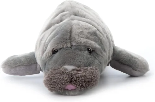 Miniatura 2 de The Petting Zoo Conservation Manatee - Peluche de peluche, regalos para niños, animales del océano, juguete de peluche de manatí de 18 pulgadas