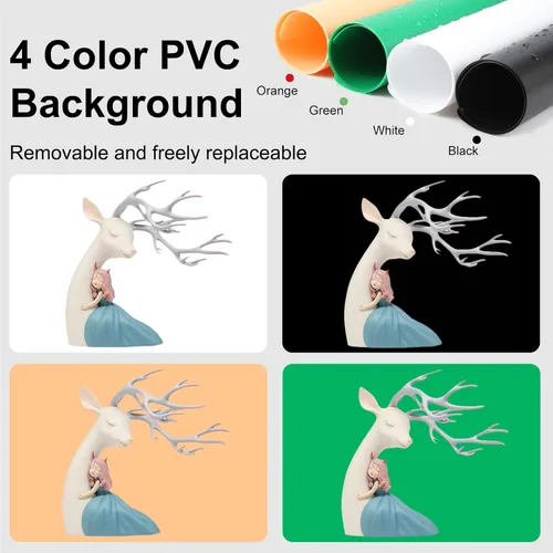 Miniatura 3 de PULUZ Caja de luz portátil para estudio fotográfico, caja de fotos grande de 24.6 x 16 pulgadas, kit de estudio profesional regulable con 672 luces