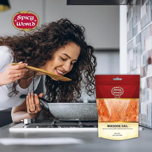 Miniatura 5 de Masoor Dal - Bolsa de 2 libras (32 onzas) - Lentejas rojas divididas - Todo natural por Spicy World