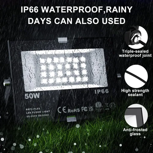 Miniatura 5 de Luz de inundación LED RGB para exteriores, 50 W, reflectores que cambian de color, focos de iluminación de paisaje, impermeable, luz de paisaje