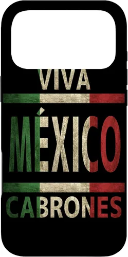 Miniatura 22 de Carcasa para iPhone 12 Pro Max Viva México Cabrones con bandera mexicana