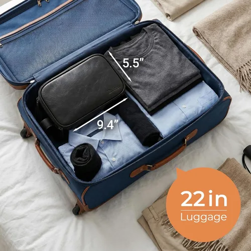 Miniatura 8 de Elviros - Bolsa de aseo de viaje para hombre, gran kit de afeitado Dopp resistente al agua, organizador de artículos de baño, bolsas cosméticas