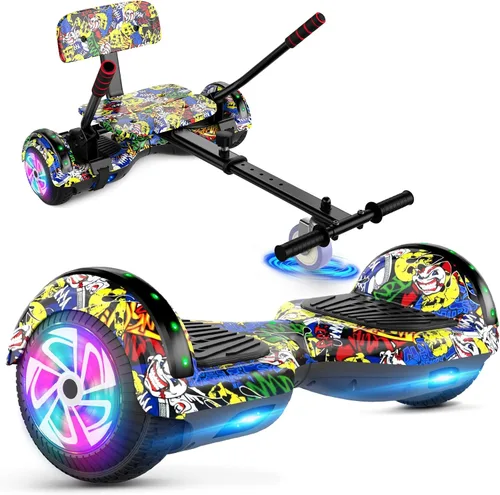 Miniatura 7 de CBD Patinete con luces LED Corlorful, ruedas de 6.5 pulgadas, scooter doble de 300 W para niños, niñas, niños y adultos, todas las edades