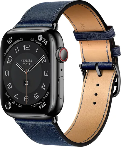 Miniatura 27 de LB1 - Correa de cuero para Apple Watch para mujeres y hombres, SE Ultra 2 de 1.575 in 1.732 in 1.811 in 1.654 in 1.772 in 1.614 in 1.496 in 1.929 in