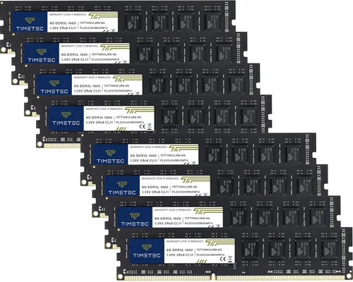 Miniatura 12 de Timetec - Módulo de memoria RAM de 32 GB (4 x 8 GB) DDR3 1600 MHz (DDR3-1600) PC3-12800 (PC3-12800U) no admite memoria ECC sin búfer, 1,5 V, CL11