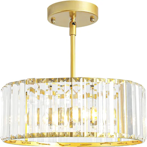 Miniatura 16 de 1 Pack Crystal Pendant Lights Kitchen Island,Modern Gold Pendant Light Fixtures,Adjustable Hanging Lighting for Kitchen Island Dining Room Bar Foyer