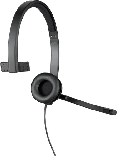 Miniatura 2 de Logitech H570e Auriculares con cable, auriculares mono con micrófono con cancelación de ruido, USB, controles en línea con botón de silencio