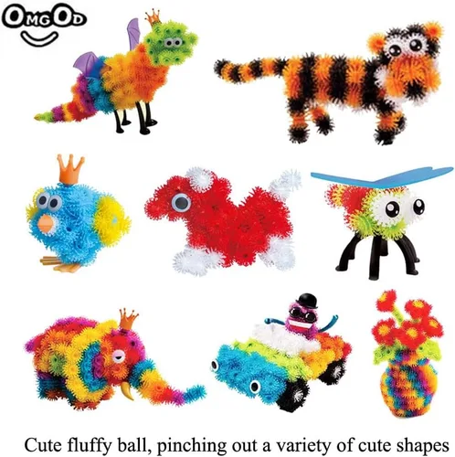 Miniatura 2 de OMGOD 640 piezas de bloques adhesivos de construcción conectan juguetes, Blox de bloques de gelatina para niños, construcción básica de mezcla STEM