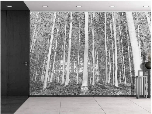 Miniatura 18 de wall26 - Silueta de un árbol negro con ramas sobre un fondo blanco - Mural de pared, calcomanía extraíble, decoración del hogar - 66x96 pulgadas