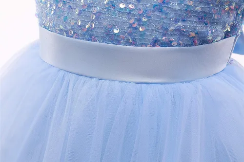 Miniatura 5 de NNJXD Vestido de princesa para niña, vestido de tul para fiesta de boda