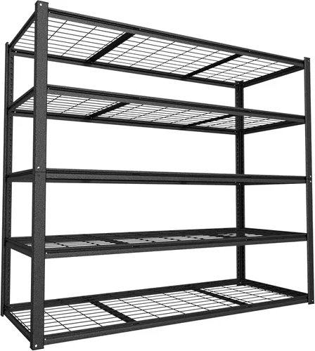 Miniatura 10 de BlueWish Estante de almacenamiento de garaje de 2000 libras, estantes ajustables resistentes de 24 x 48 x 72 pulgadas, estantes de utilidad con 5