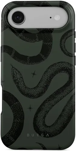 Miniatura 45 de BURGA-Funda p/teléfono compatible c/iPhone 14 Plus, carcasa rígida híbrida de 2 capas + Funda protectora de silicona, almendras latte a lunares