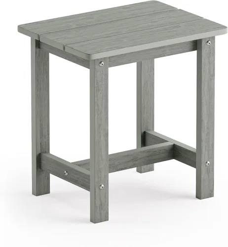 Miniatura 25 de LUE BONA - Mesa auxiliar para exteriores, mesa pequeña de exterior HDPS, mesa auxiliar Adirondack, mesa auxiliar de exterior para patio, porche