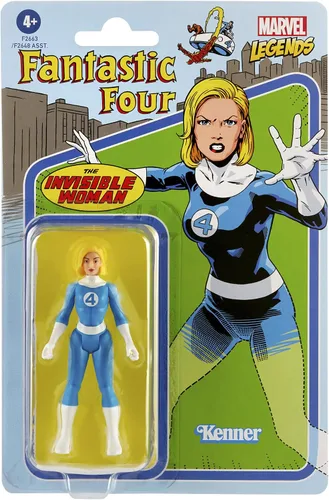 Miniatura 3 de Marvel Hasbro Legends 3.75 pulgadas Retro 375 Collection Invisible Woman figura de acción de juguete, azul