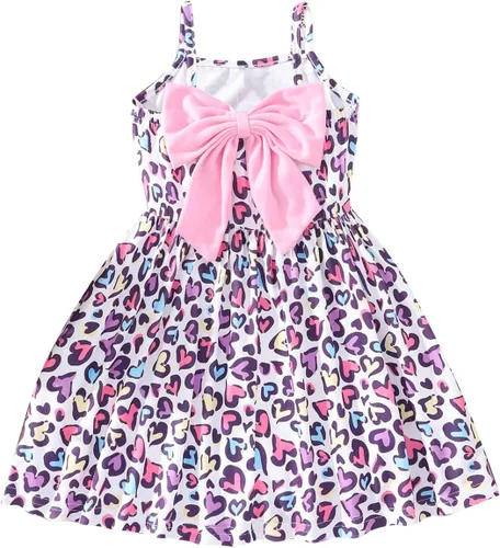 Vestido de verano para niños pequeños, con diseño de dinosaurio, sin espalda, con lazo, vestido de playa de cumpleaños