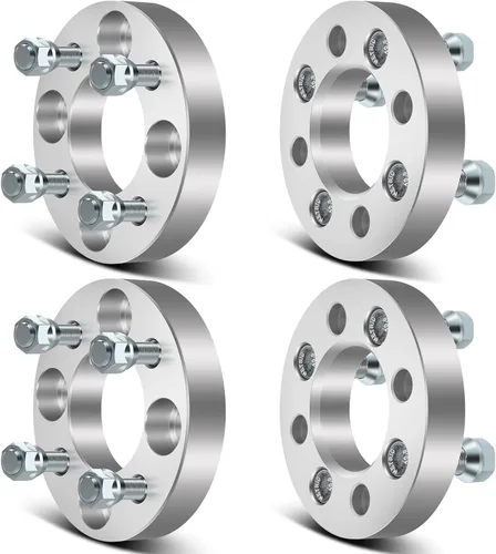 SCITOO 4 espaciadores de rueda de 1 pulgada, 4 lengüetas de 0.157 x 3.937 in a 0.157 x 3.937 in, pernos de 0.472 x 0.059 in, compatibles con