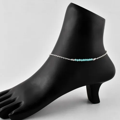 Miniatura 94 de YANARA Pulsera de tobillo para mujer, piedra de nacimiento natural, cuentas de piedras preciosas, tobillera delicada hecha a mano de 9 pulgadas +