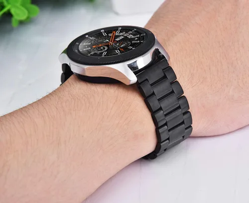 Miniatura 5 de V-Moro Correa comercial de repuesto para Gear S3 Frontier / Classic Watch Band de 22mm de metal de acero inoxidable sólido para Samsung Gear S3