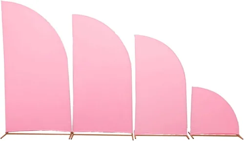 Miniatura 210 de Efavormart - Juego de 4 fundas de elastano beige para arco de media luna, fundas de telón de fondo Chiara de 2.5 pies a 7 pies para escenarios
