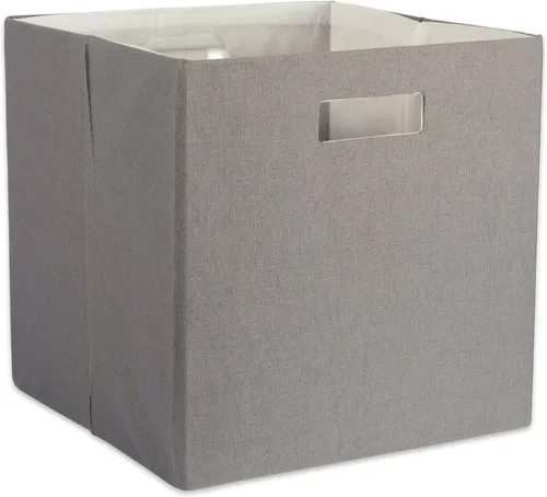 Miniatura 23 de DII Cubo de almacenamiento plegable de poliéster, sólido, ligero y duradero, cuadrado pequeño, 11x11x11 pulgadas, aguamarina