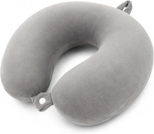 RAINFLOW Almohada cervical para dormir en avión, almohada de viaje de espuma viscoelástica con soporte para el cuello y la cabeza, diseño en forma