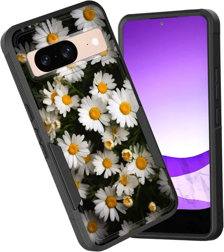 Miniatura 71 de Funda para Pixel 6A, funda híbrida de doble capa resistente a prueba de golpes de policarbonato duro de silicona suave TPU para Google Pixel 6A