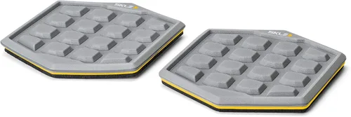 Discos deslizantes SKLZ Slidez de doble cara para ejercicios de estabilidad del núcleo para manos y pies, uso en cancha, gris