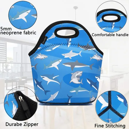 Miniatura 2 de FlowFly Lonchera de neopreno para niños, bolsa suave aislada, mini bolsa térmica para comidas, kit para niños, niñas, hombres, mujeres, escuela