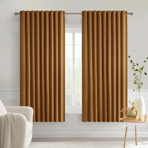 Miniatura 23 de MIULEE Cortinas opacas con pestaña trasera de 63 pulgadas de largo, juego de 2 paneles para sala de estar, dormitorio, privacidad, bolsillo