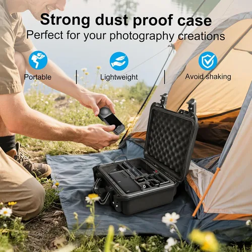 Miniatura 7 de Lekufee Funda de transporte impermeable para cámara Insta360 X5, Insta360 X4, Insta360 X3 y otros accesorios (solo funda)