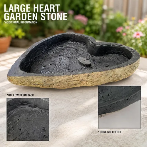 Miniatura 4 de GiftsForYouNow Piedra conmemorativa de resina personalizada en forma de corazón, 8.5 pulgadas, impermeable, interior/exterior, Always in My Heart