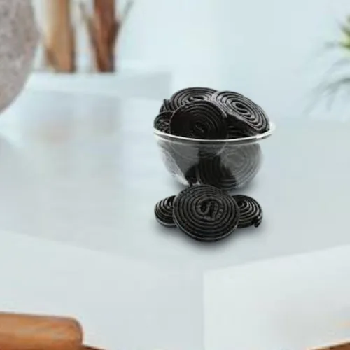 Miniatura 5 de Ruedas de regaliz negro, bolsa de 1 libra, sabor clásico de regaliz, textura suave y masticable, perfectas para aperitivos y regalos, regalo