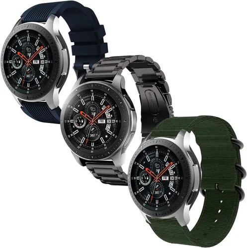 Miniatura 8 de Correas de reloj para Galaxy Watch 1.811 in, 0.866 in, bandas para Galaxy Watch 3 1.772 in, Garmin Vivoactive 4 1.772 in, Fossil Gen 5 Carlyle negro