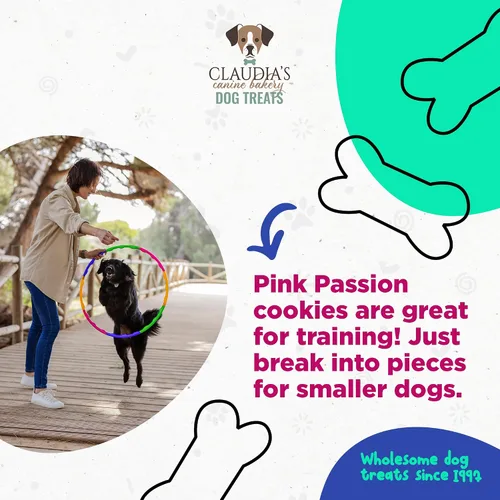 Miniatura 6 de Claudia's Canine Bakery Pink Passion Surtido de galletas gourmet para perros, 7 onzas