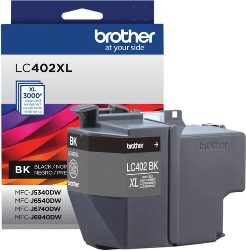 Brother Cartucho de tinta negro de alto rendimiento LC402XLBK genuino