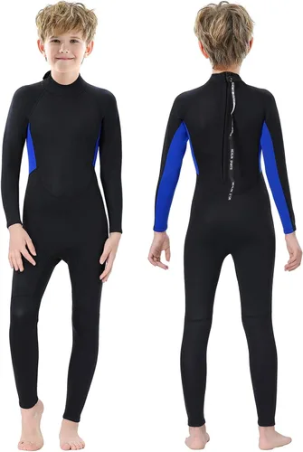 Miniatura 10 de Kids Full Wetsuit Toddler Boys Girls and Youth 2.5mm 3mm Neoprene Child Wet Suit Back Zipper Thermal Swimsuits for Diving Surfing Swimming Water